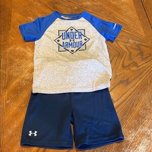 Under Armour Kids' Blue and Gray Active Set